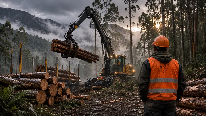 Operación forestal industrial